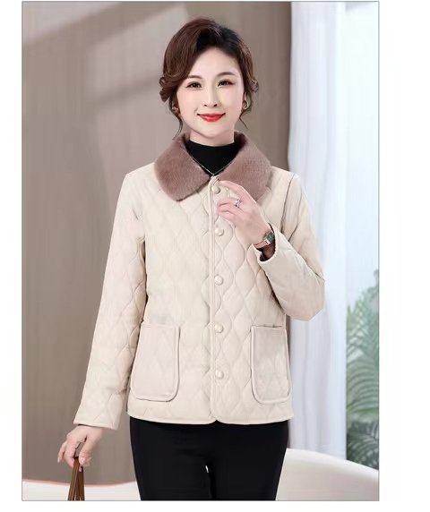 Damen-Winterjacke, gefüttert, für Mütter, elegant
