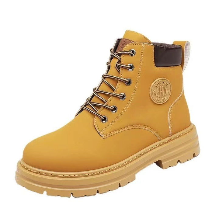 Robuste Unisex-Stiefel im Arbeitsstil, PU-Leder