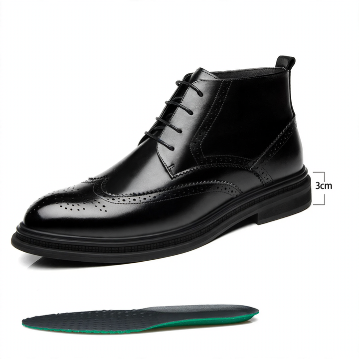 Herren-Chelsea-Boots im Brogue-Stil mit Reißverschluss