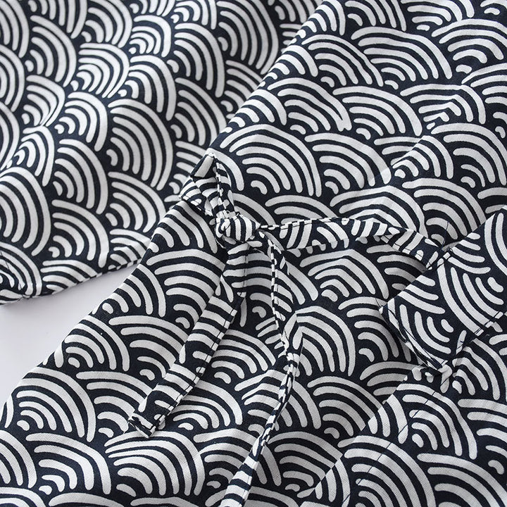 Herren-Hausanzug im Kimono-Stil aus Baumwollgaze
