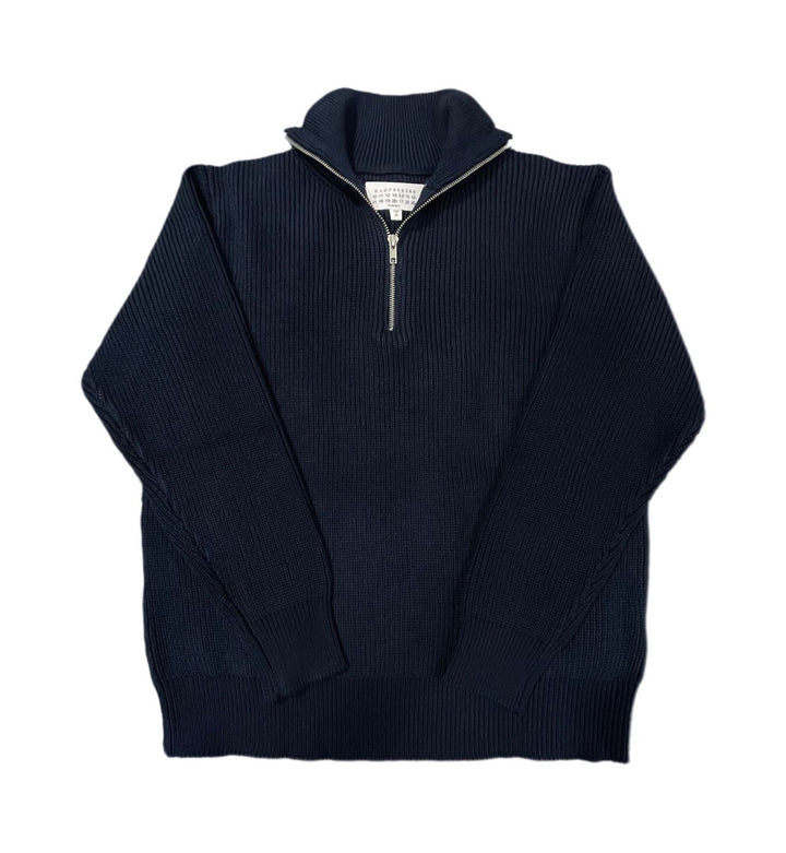 Herren Strickpullover mit Stehkragen und Reißverschluss