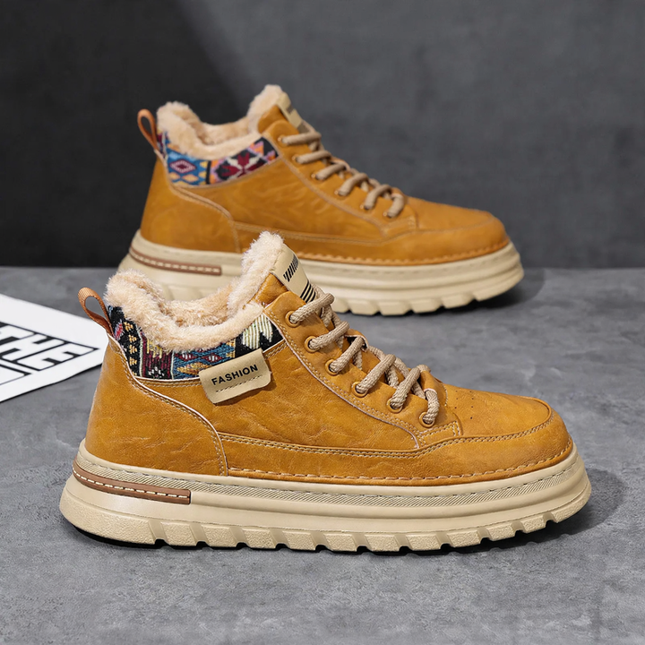 Herren-Winterstiefel, gefüttert, robust
