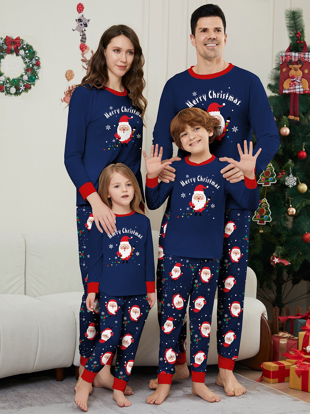 Familien-Schlafanzug-Set, weihnachtlich