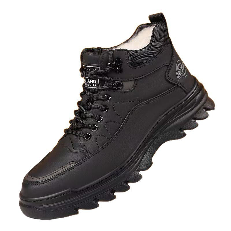 Gefütterte Herren-Winterstiefel, rutschfest, warm