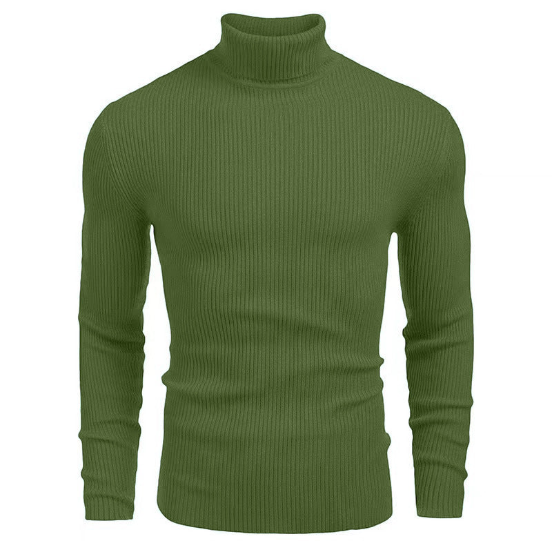 Herren-Rollkragenpullover, Langarm, Strick