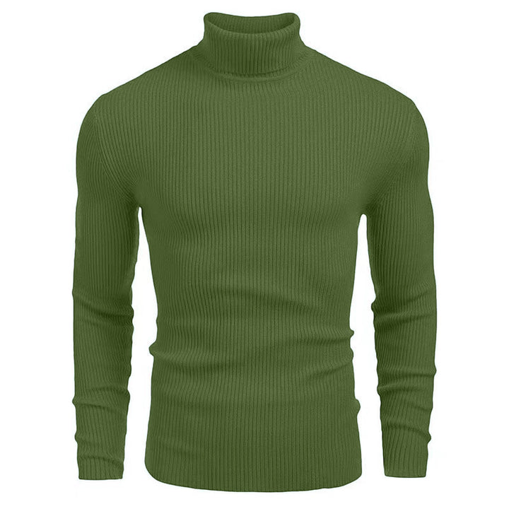 Herren-Rollkragenpullover, Langarm, Strick