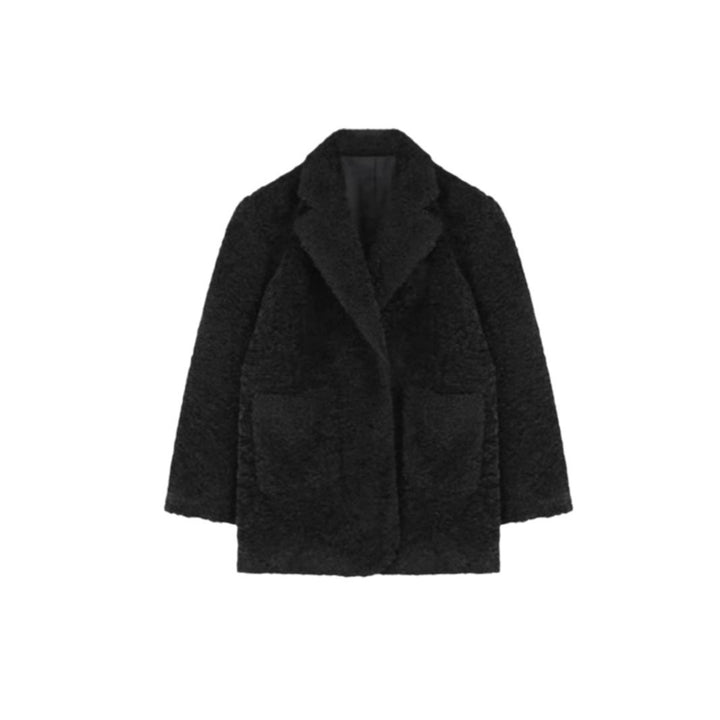 Dicker Lammfleece-Mantel im Teddy-Stil für Damen