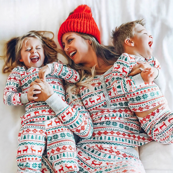 Weihnachts-Familien-Schlafanzug, festliches Design