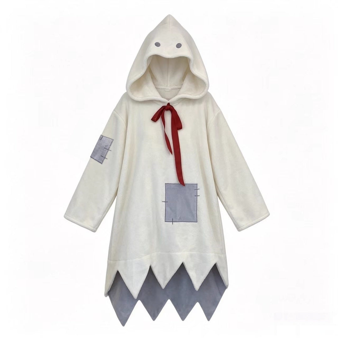 Damen-Schlafkleid mit Kapuze, Korallenfleece