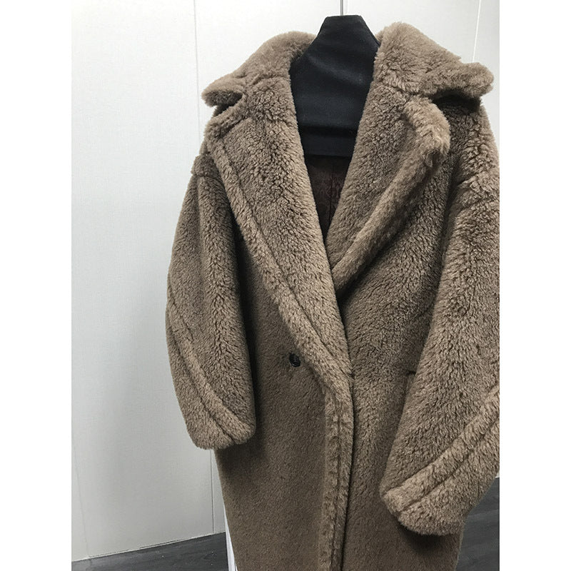 Teddy-Mantel, mittellang, für Damen