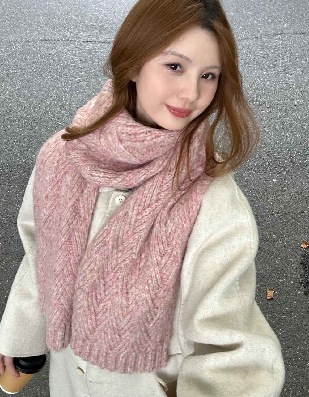 Strickschal aus Alpakawolle