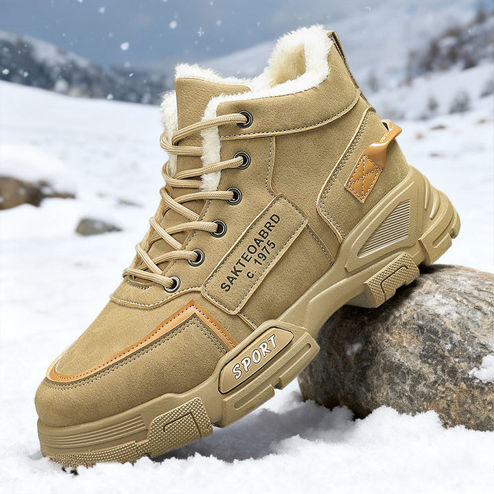 Gefütterte Herren-Winterstiefel, rutschfest und warm