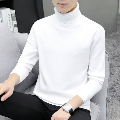 Herren-Rollkragenpullover, langärmelig, schmal geschnitten