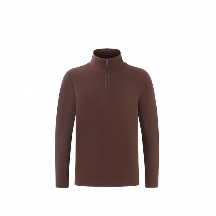 Herren-Pullover mit Stehkragen und Reißverschluss