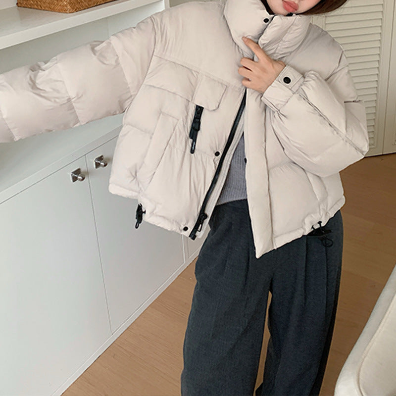 Kurze Damen-Daunenjacke, Entendaunen, urbaner Stil