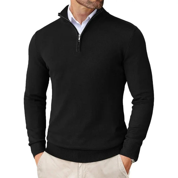 Herren Sweatshirt mit Stehkragen und Reißverschluss