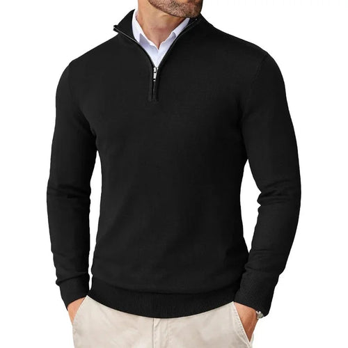Herren Sweatshirt mit Stehkragen und Reißverschluss