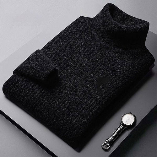 Herren-Winterpullover, gefüttert, mit Rollkragen
