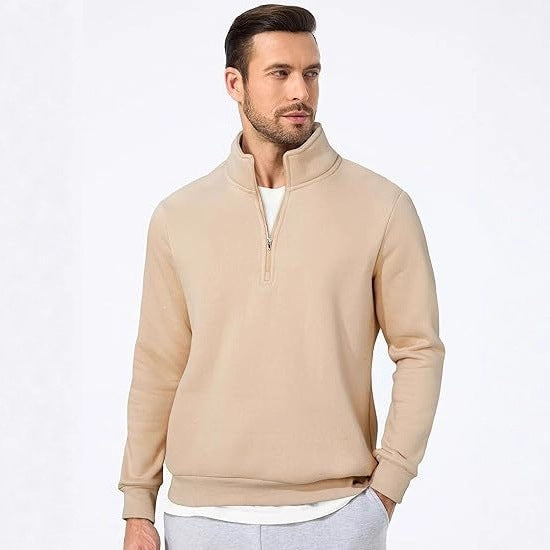Herren Sweatshirt mit Stehkragen und Reißverschluss