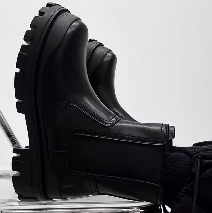 Elegante Herren-Chelsea-Boots mit Plateau-Sohle