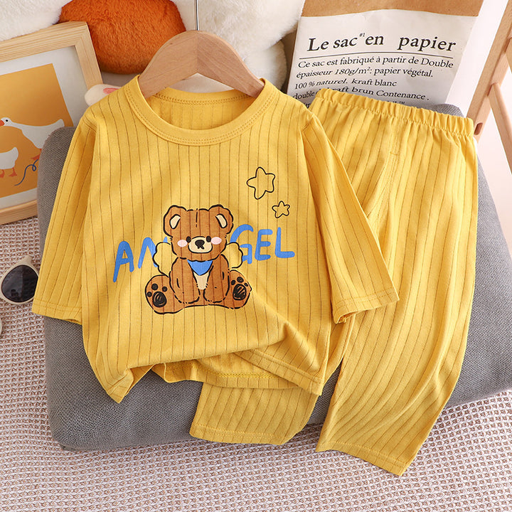 Kinder-Pyjama-Set, langärmelig, Baumwolle, leicht