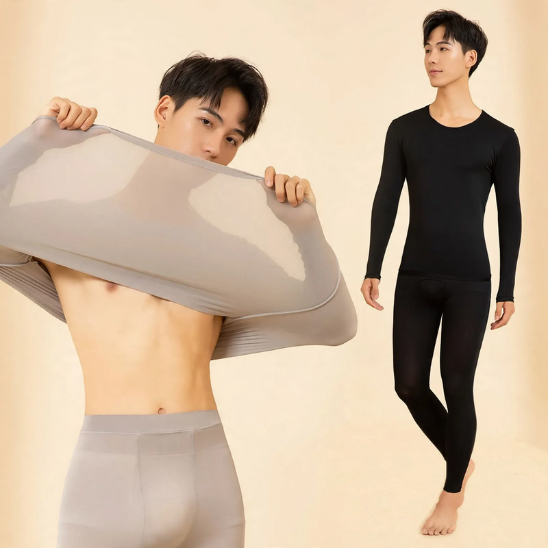 Herren Thermo-Unterwäsche-Set, nahtlos, elastisch