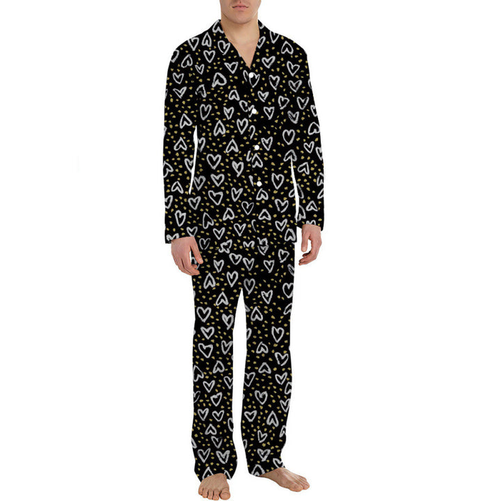 Herren-Pyjama-Set, langärmelig, festlich