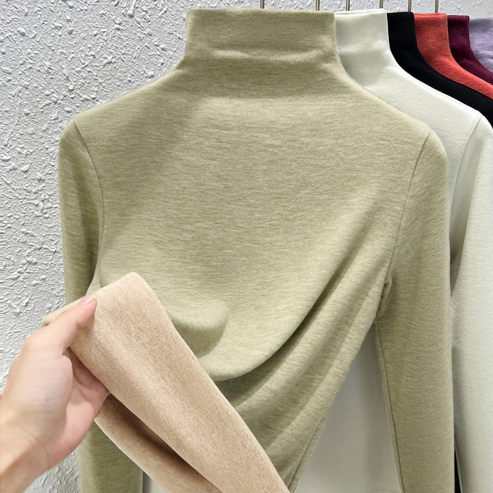 Damen-Thermo-Unterziehshirt, hochgeschlossen, gefüttert