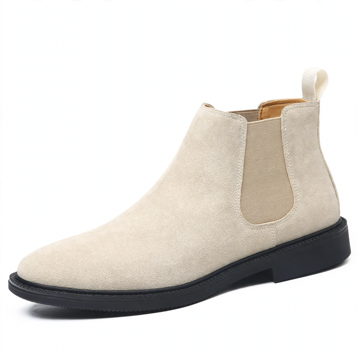 Herren-Chelsea-Stiefel aus Echtleder, gefüttert