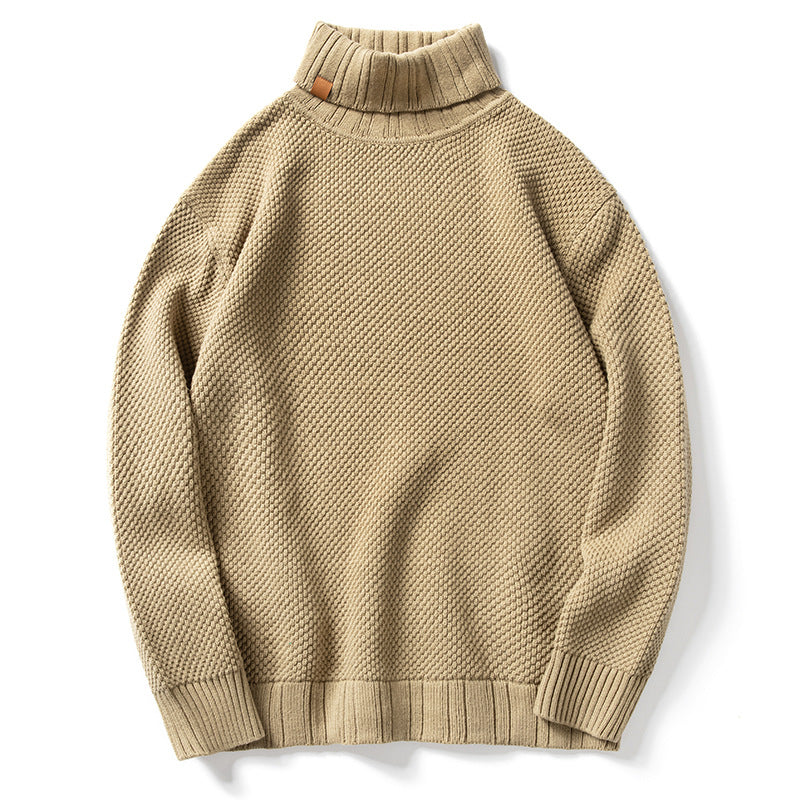 Herren-Strickpullover mit Rollkragen im Retro-Stil