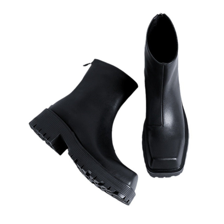 Herren-Chelsea-Stiefeletten mit Plateau und Keilabsatz