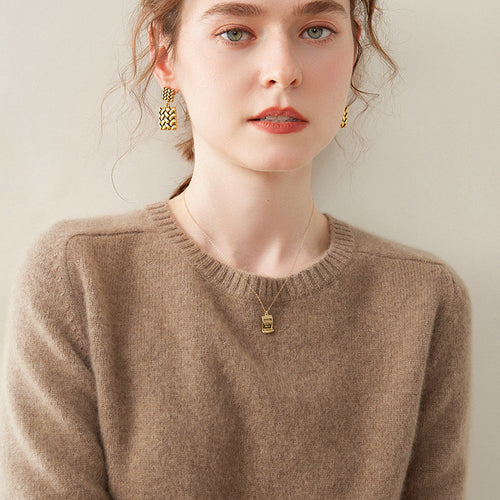 Damen-Kaschmirpullover, 100% Kaschmir, zweifädig