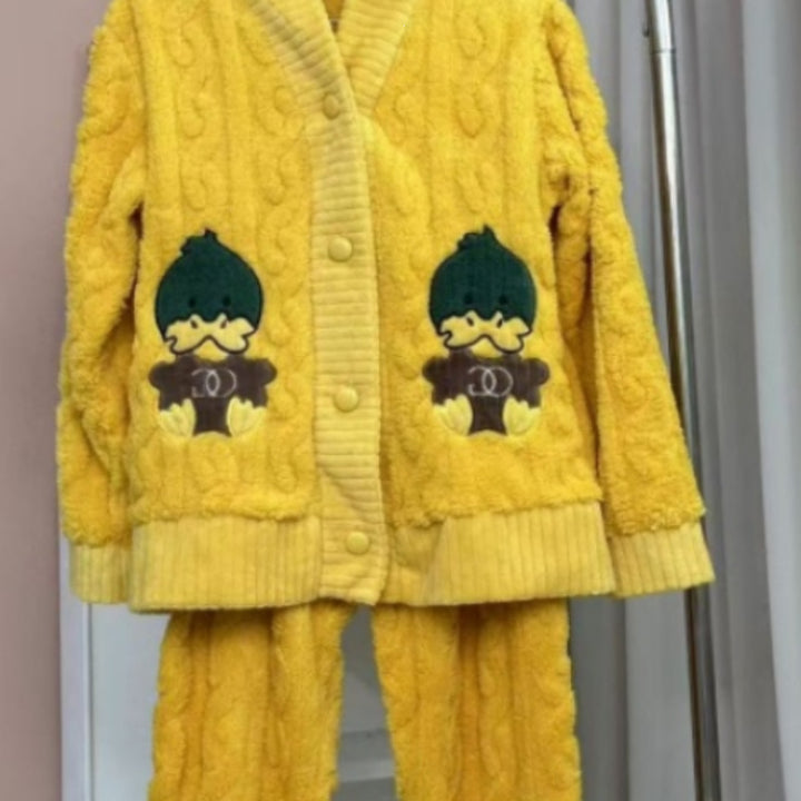 Damen Flanell-Schlafanzug mit Weihnachtsmotiv