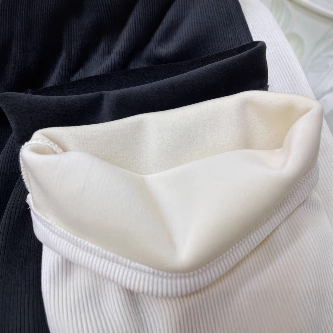 Damen-Freizeithose, Cord, schmaler Schnitt, gefüttert