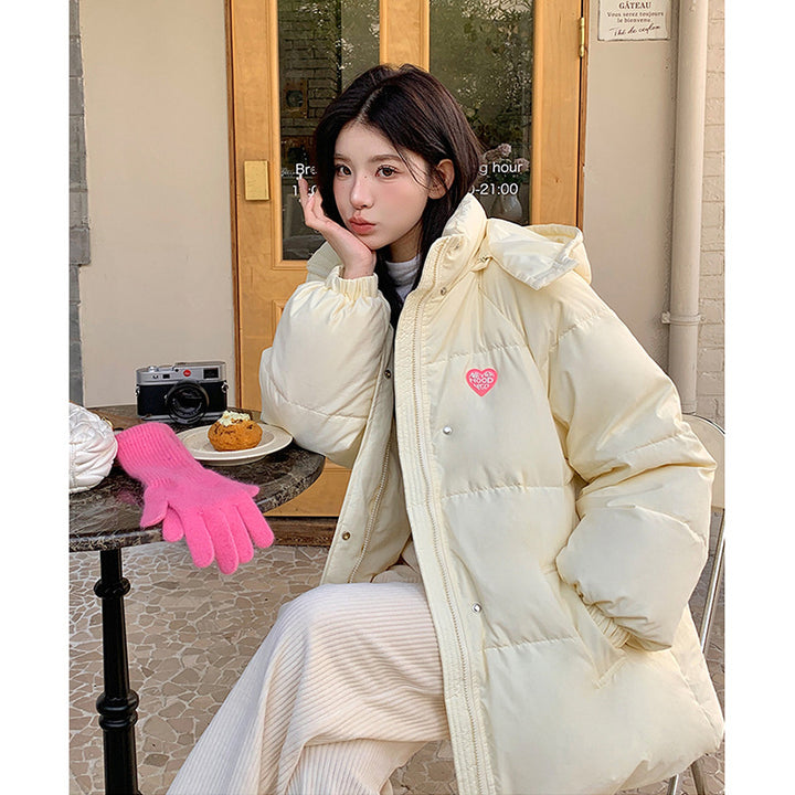 Kurze, wattierte Damen-Winterjacke im Puffer-Stil