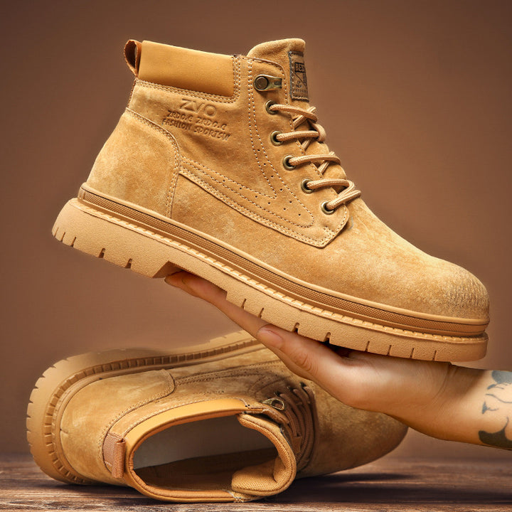 Robuste Leder-Stiefel, gefüttert, verschiedene Größen