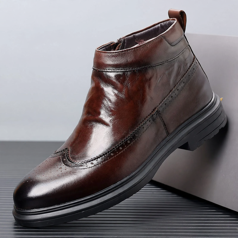 Herren-Chelsea-Stiefel, Rindsleder, Business-Stil