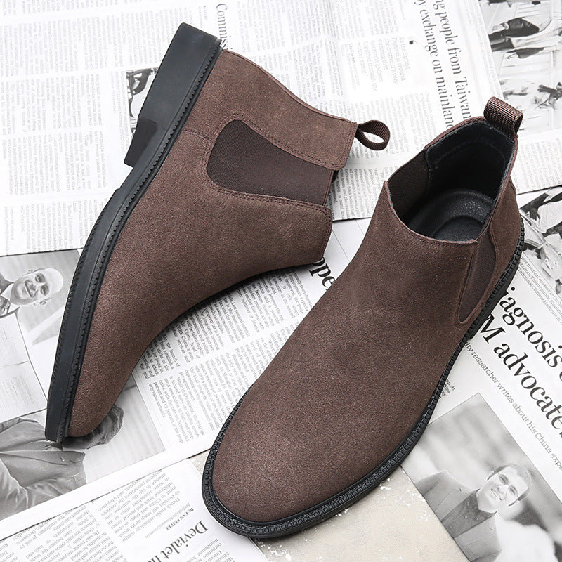 Herren-Chelsea-Stiefel aus Echtleder, gefüttert