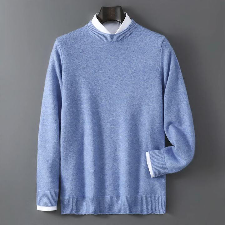 Herren-Strickpullover, Rundhals, locker