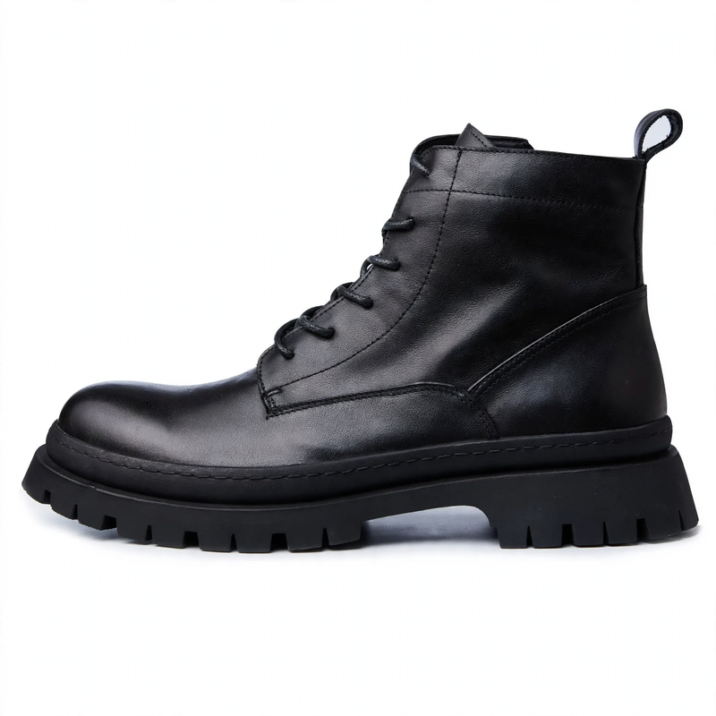 Herren-Schnürstiefel aus Rindsleder im Vintage-Stil