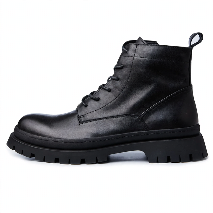 Herren-Schnürstiefel aus Rindsleder im Vintage-Stil