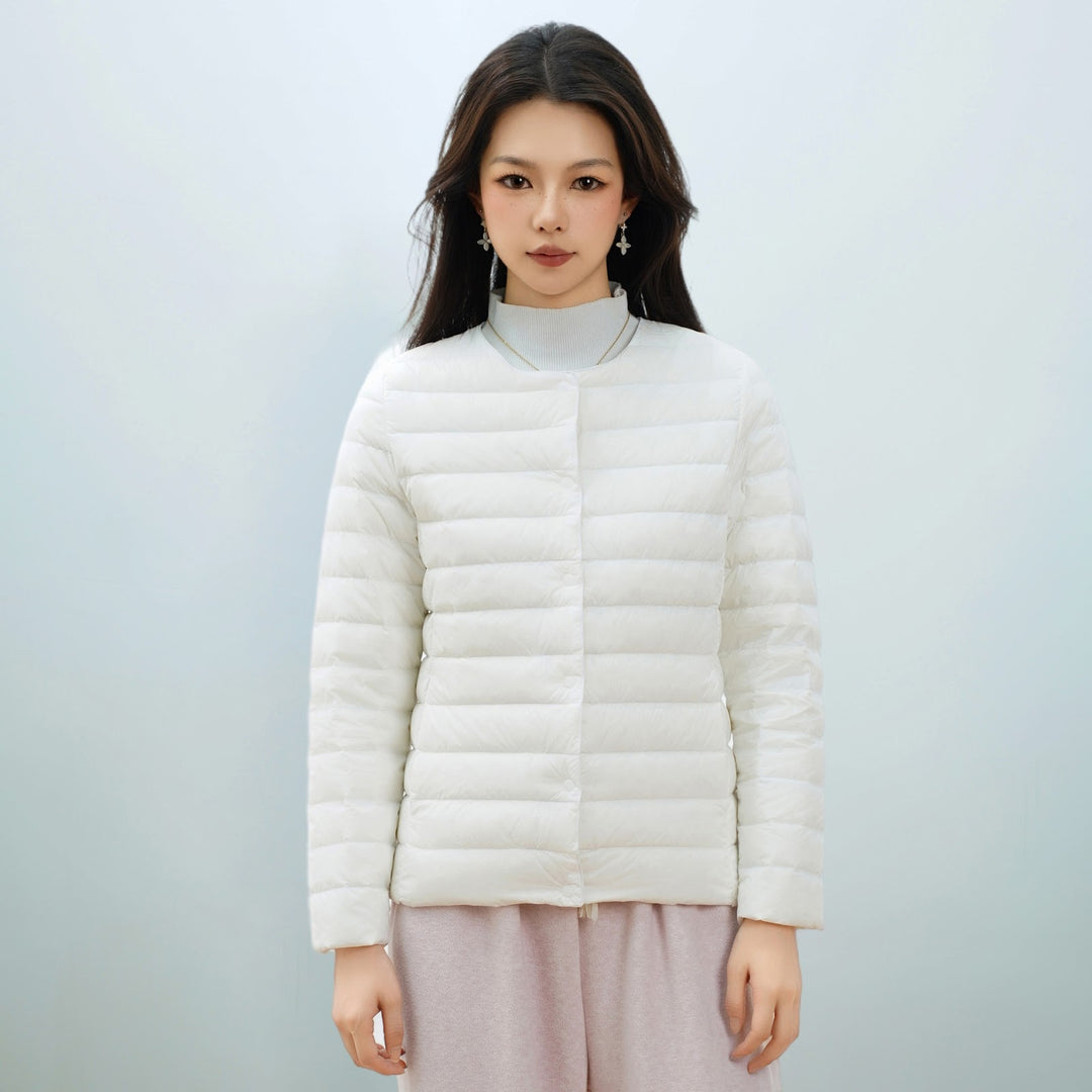 Leichte Damen-Daunenjacke, schlichtes Design