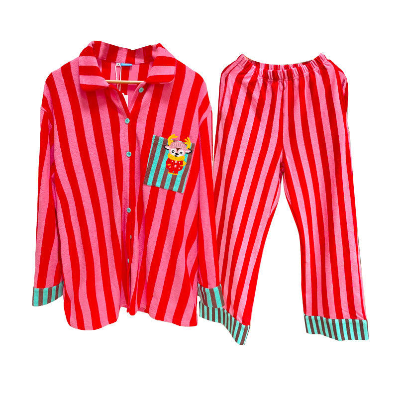 Luxuriöses Hausanzug-Set aus Baumwoll-Frottee