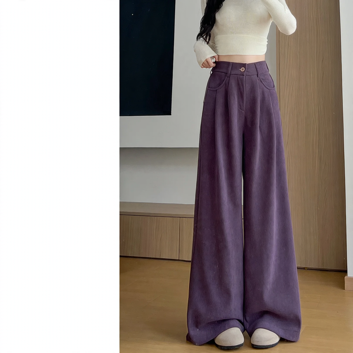 Kord-Hosen mit hohem Bund für Damen