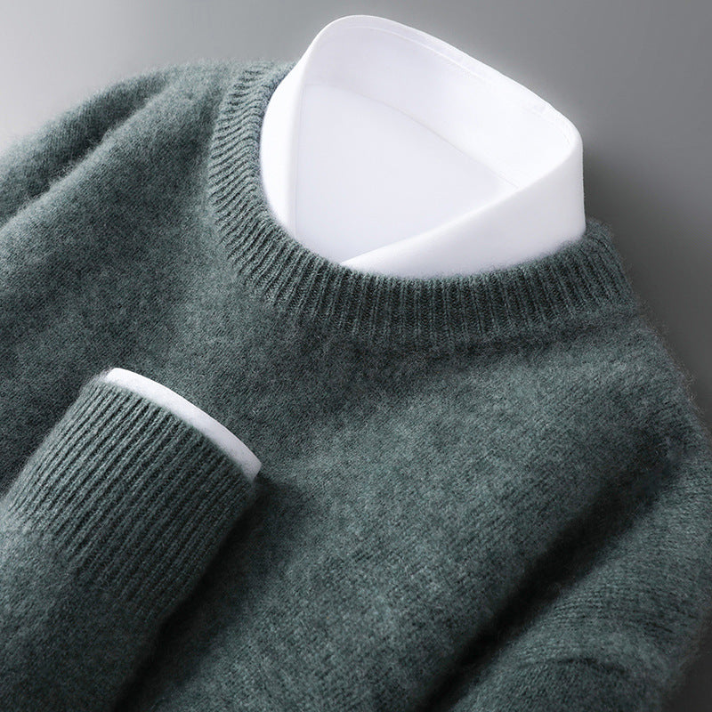 Halbhoher Kragen Strickpullover für Herren