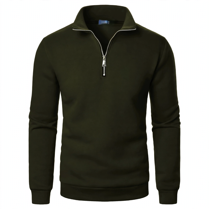 Herren-Sweatshirt mit Stehkragen und Reißverschluss