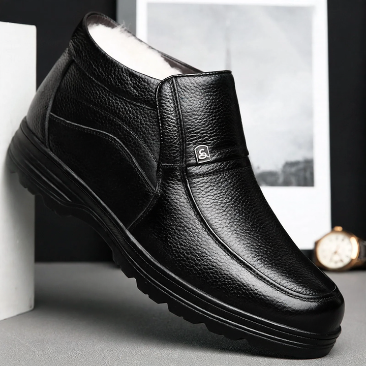 Gefütterte Herren-Winterstiefel mit Lammfell-Futter