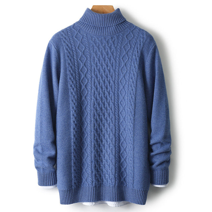 Warmer Rollkragenpullover aus 100% Schurwolle