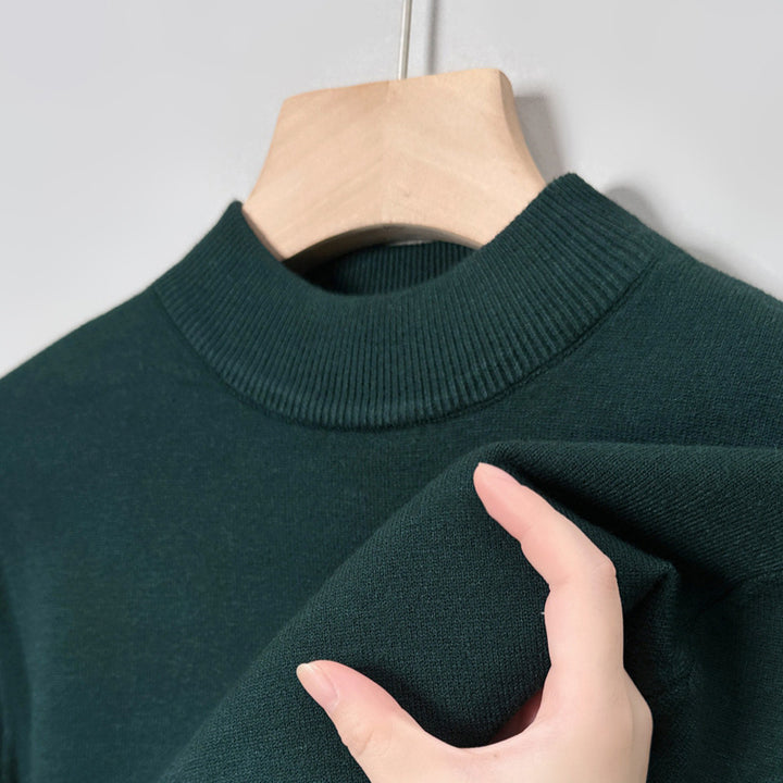 Herren-Strickpullover mit Stehkragen