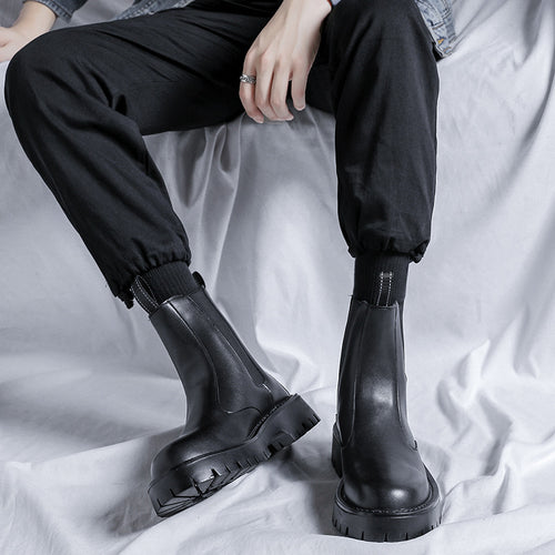 Herren-Chelsea-Stiefel, knöchelhoch, mit Absatz